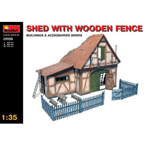 SHED  WITH  WOODEN  FENCE