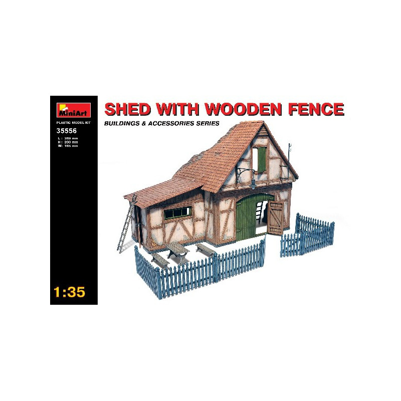 SHED  WITH  WOODEN  FENCE