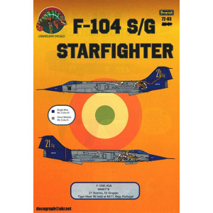 Decal F-104 S/G STARFIGHTER