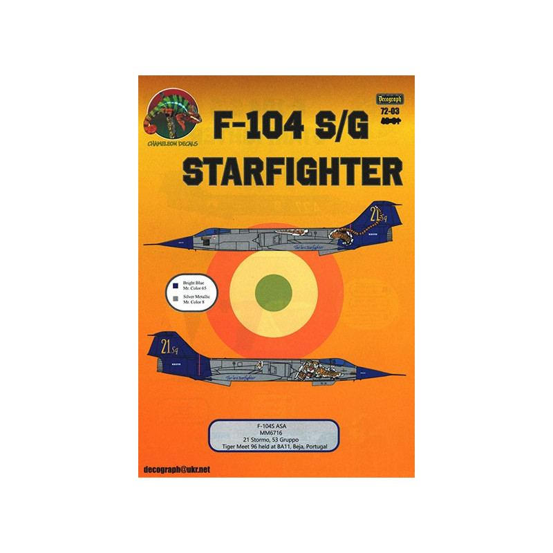 Decal F-104 S/G STARFIGHTER