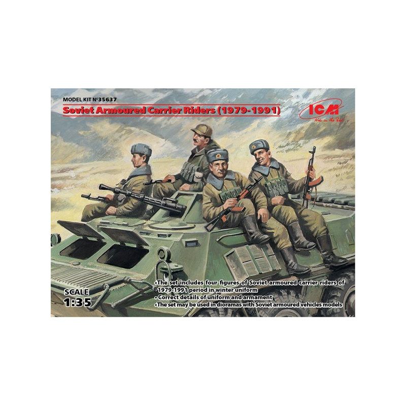 Soviet Armored Carrier Riders (1979-1991), (4 figures)